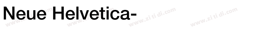 Neue Helvetica字体转换